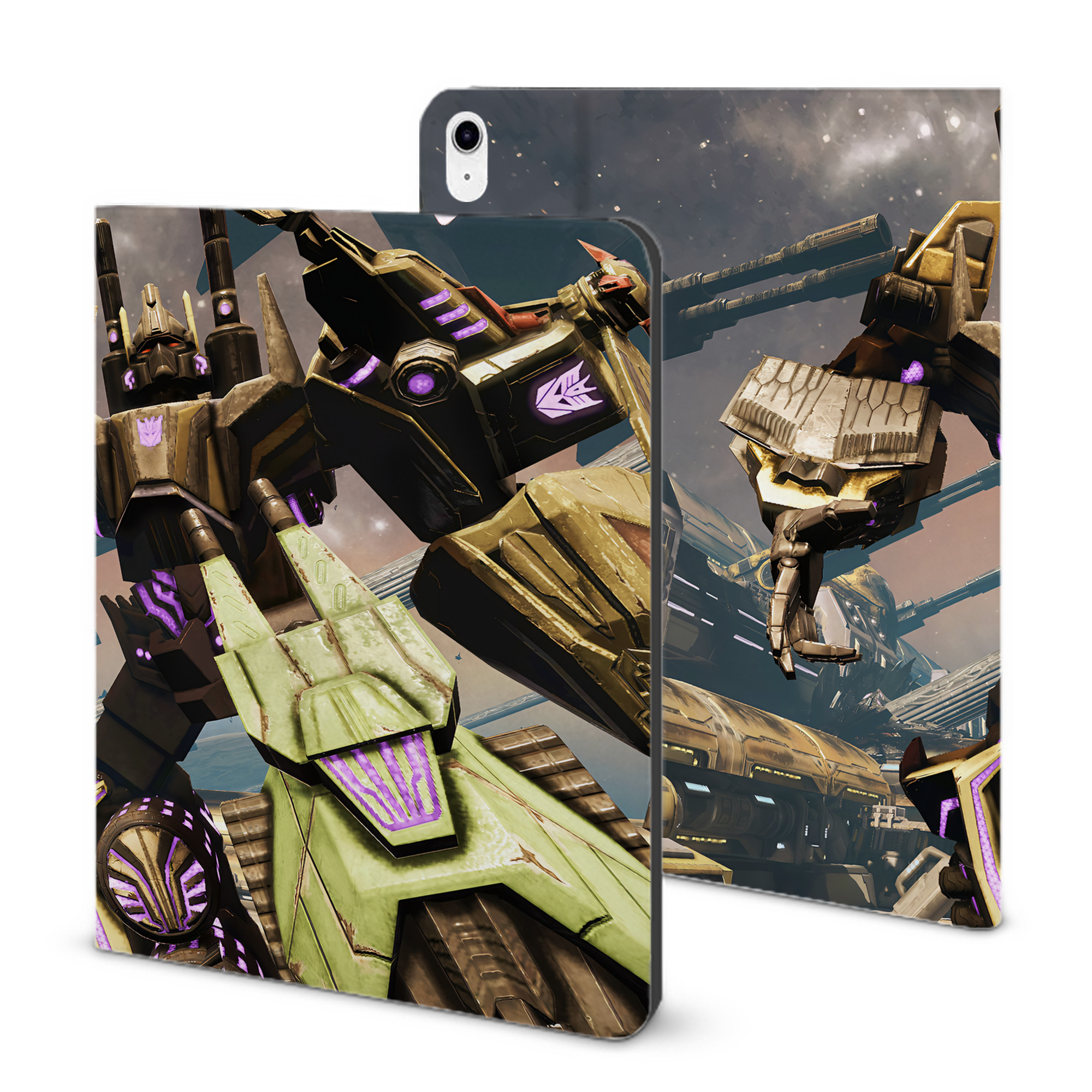 （画像用） Transformers トランスフォーマー IPad ケース ブック型 PUレザー TPU 耐衝撃 軽量 薄型 ペン収納なし 全面保護 IPad 各モデル対応